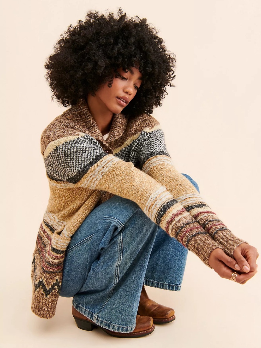 ANTHROPOLOGIE M The Normal Brand Carmy Heritage Cardigan Sweater • Grandpacore